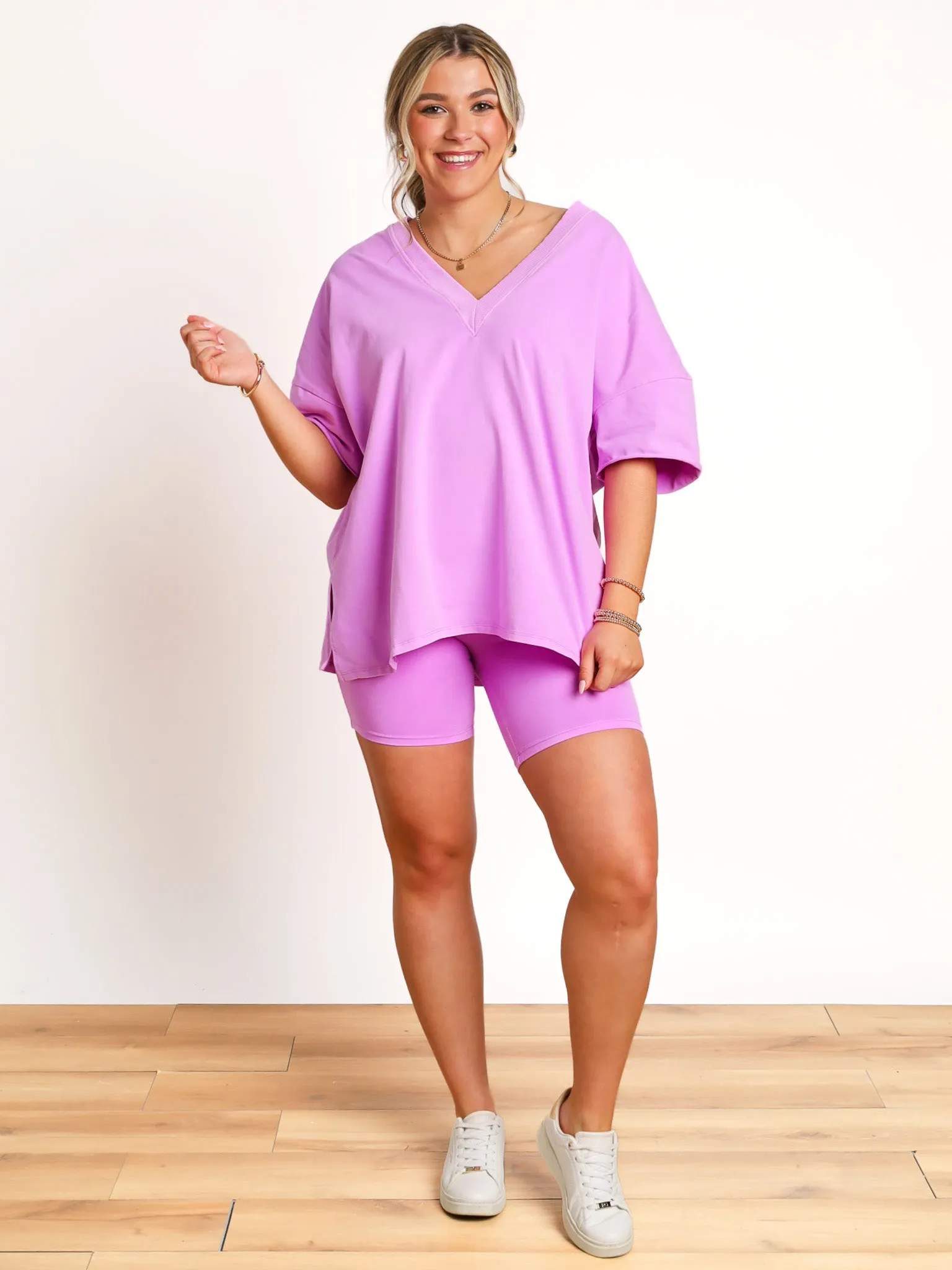 All About Her Mineral Washed Biker Shorts- Final Sale