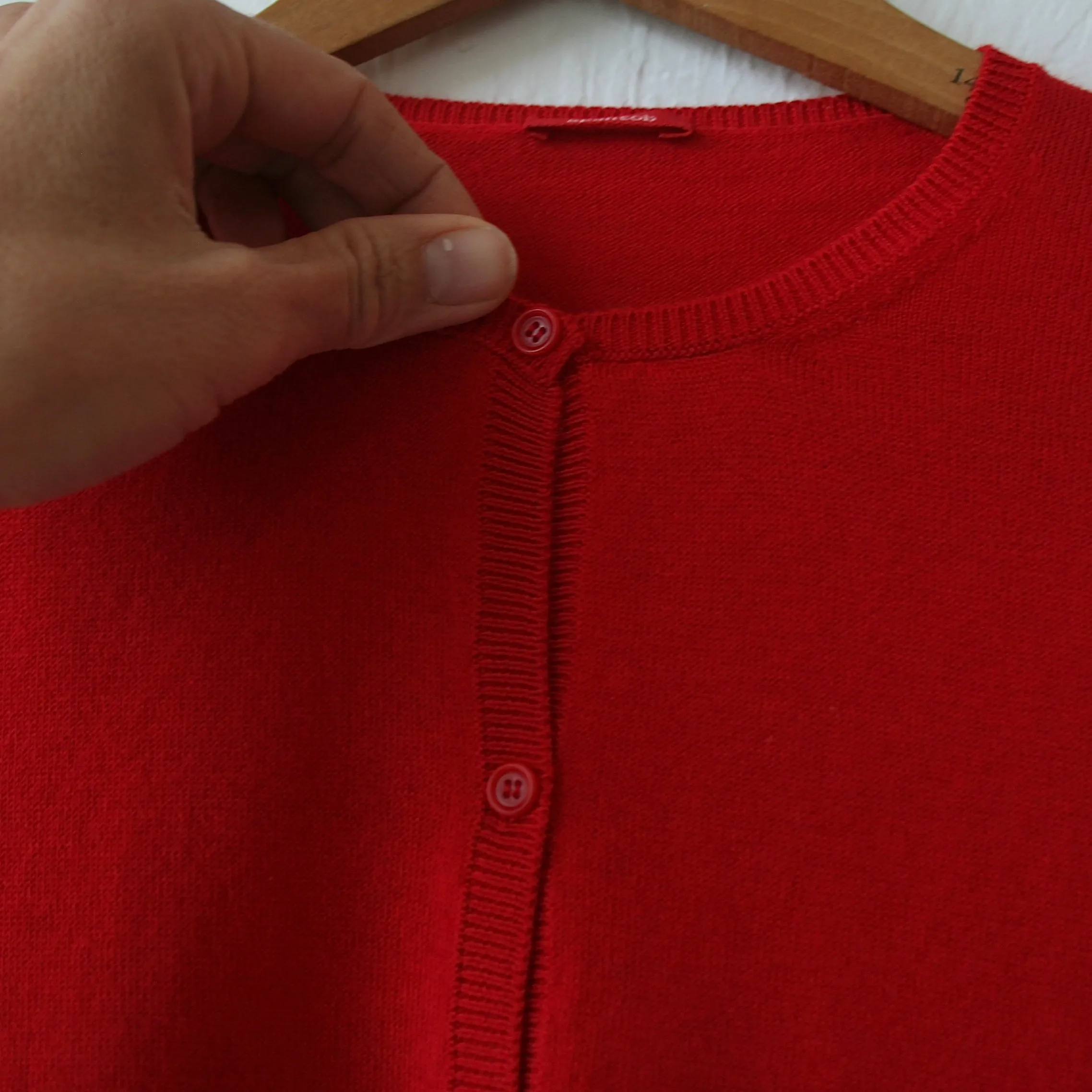 Apuntob Cotton Cashmere Cardigan - Cherry