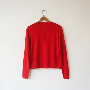 Apuntob Cotton Cashmere Cardigan - Cherry