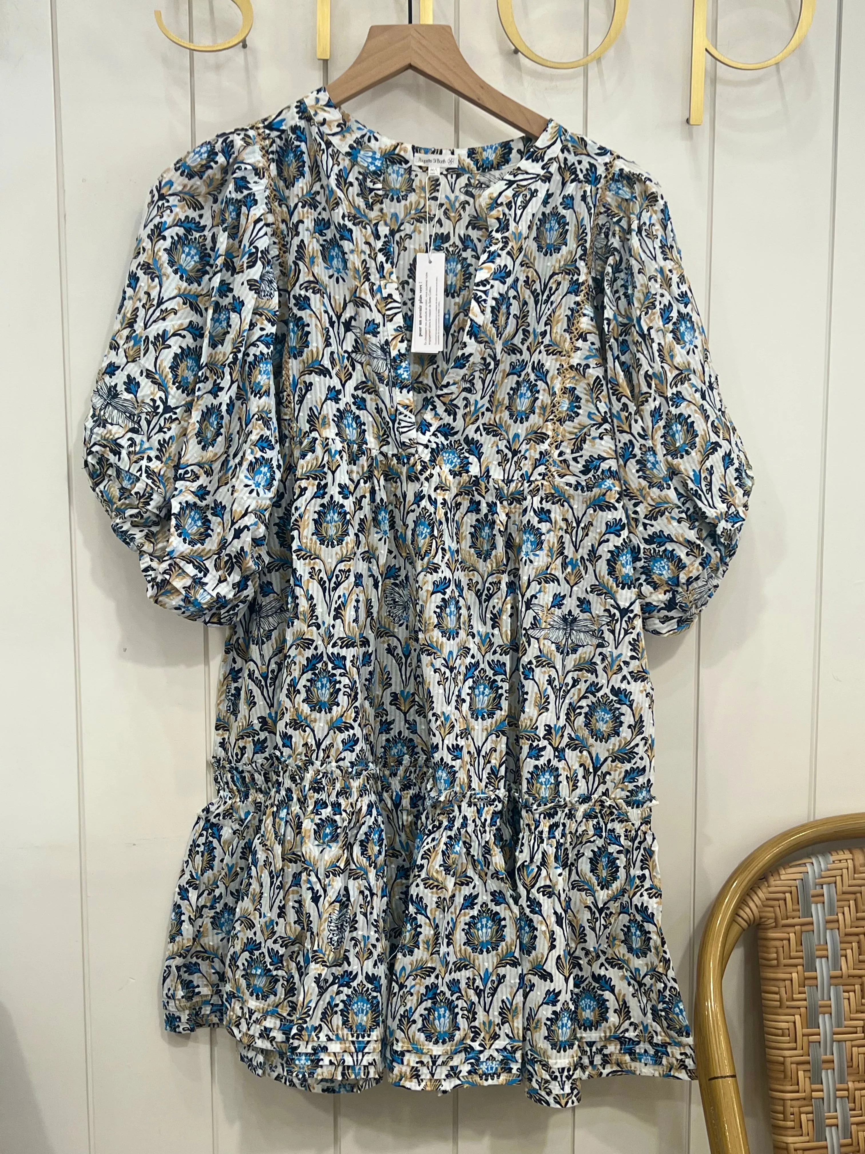 Aria Mini Dress In Blue