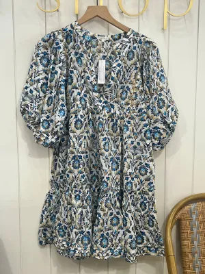 Aria Mini Dress In Blue