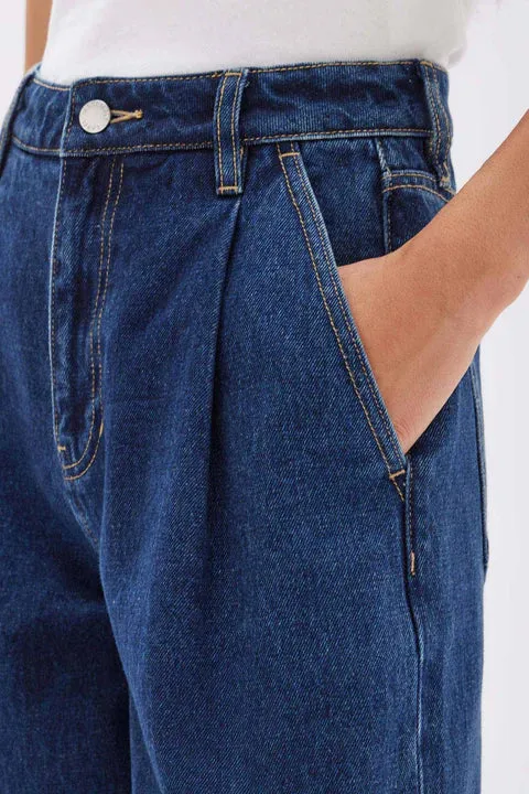 ASSEMBLY LABEL - Slack Pant Wide Leg Jean HERITAGE BLUE
