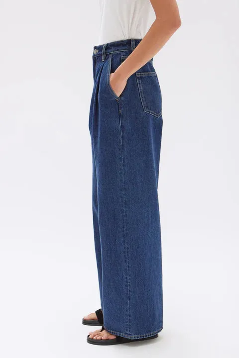 ASSEMBLY LABEL - Slack Pant Wide Leg Jean HERITAGE BLUE