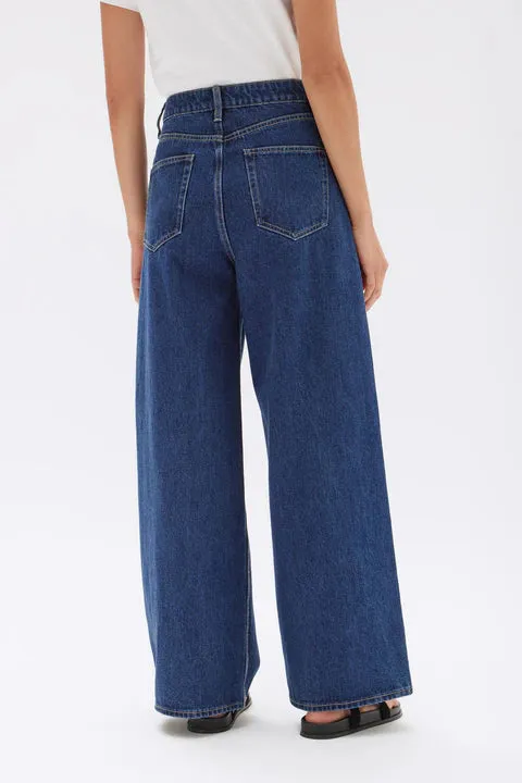 ASSEMBLY LABEL - Slack Pant Wide Leg Jean HERITAGE BLUE