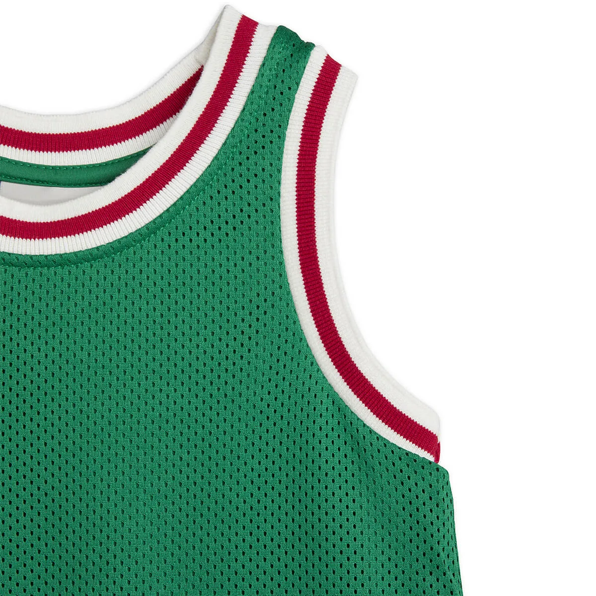Basketball Mesh Jersey Dress in Green by Mini Rodini