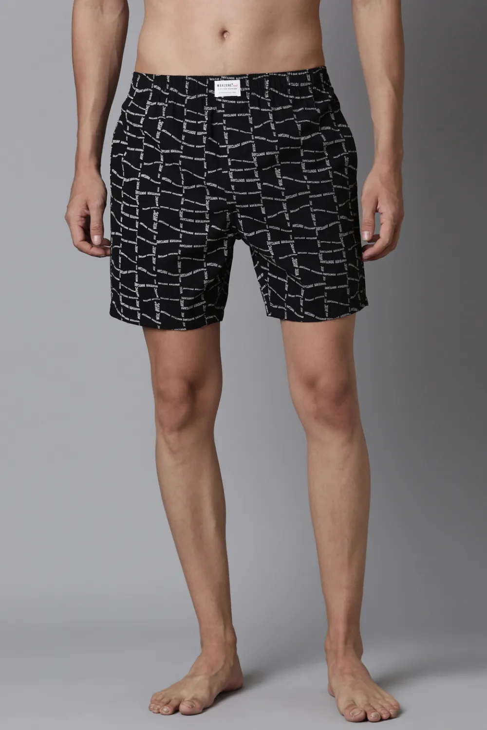 Black Printed & Russet Printed 365 Boxers Combo