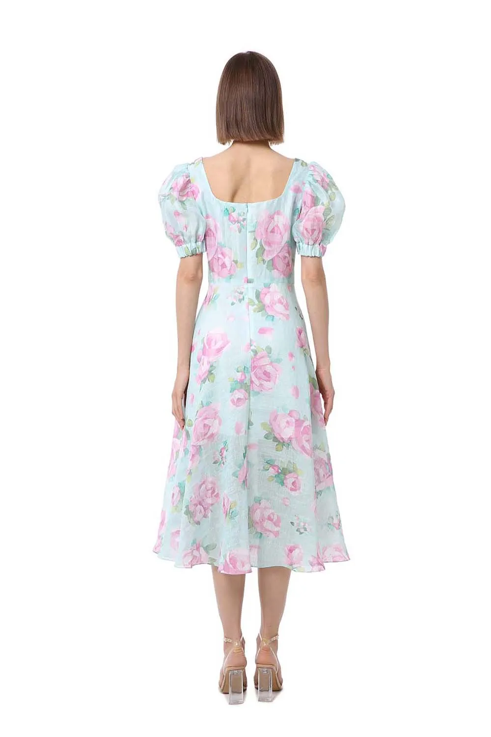 Bonita Floral Linen Midi Dress