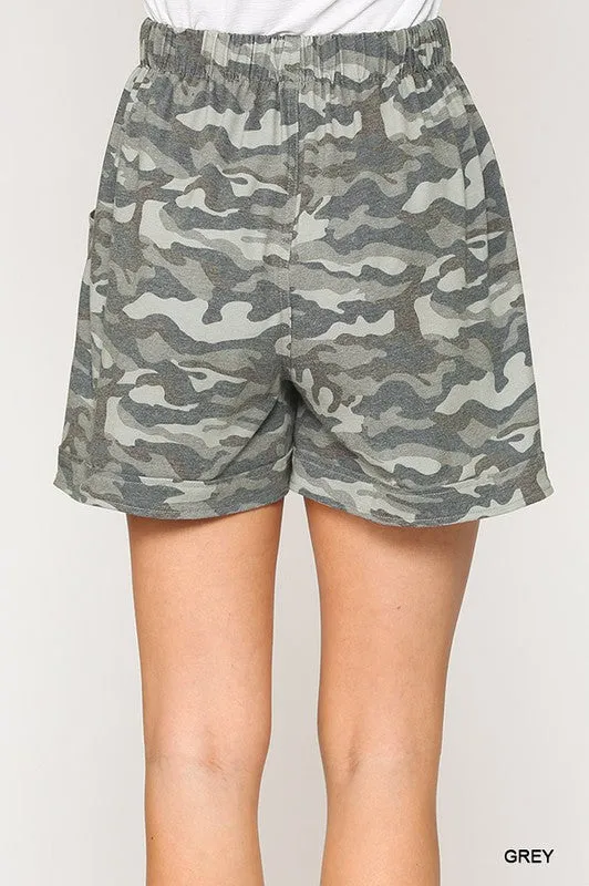 Camo Knit Shorts