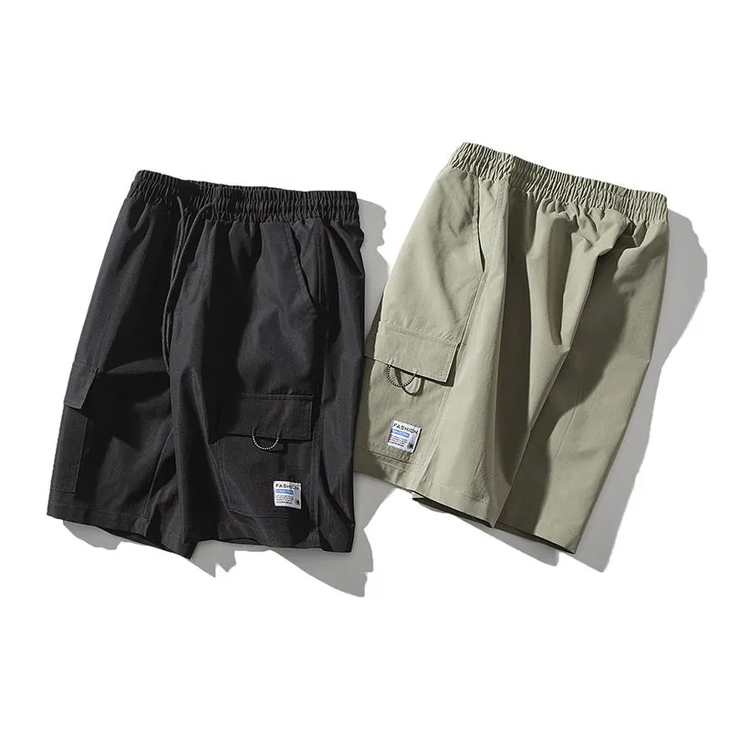 Cargo Shorts Men Summer Korean Trendy knee length Loose Straight Casual Pants Shorts
