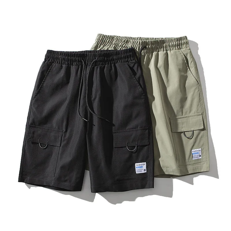 Cargo Shorts Men Summer Korean Trendy knee length Loose Straight Casual Pants Shorts