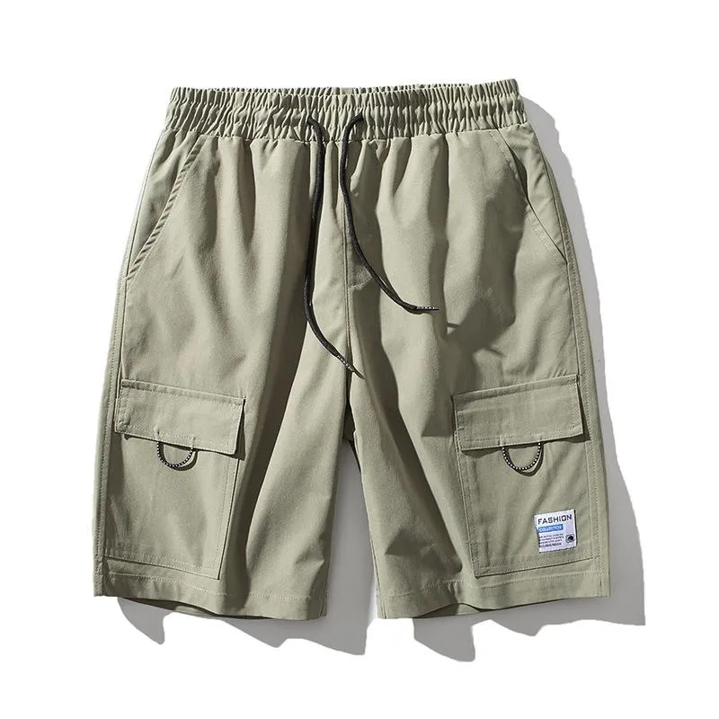Cargo Shorts Men Summer Korean Trendy knee length Loose Straight Casual Pants Shorts