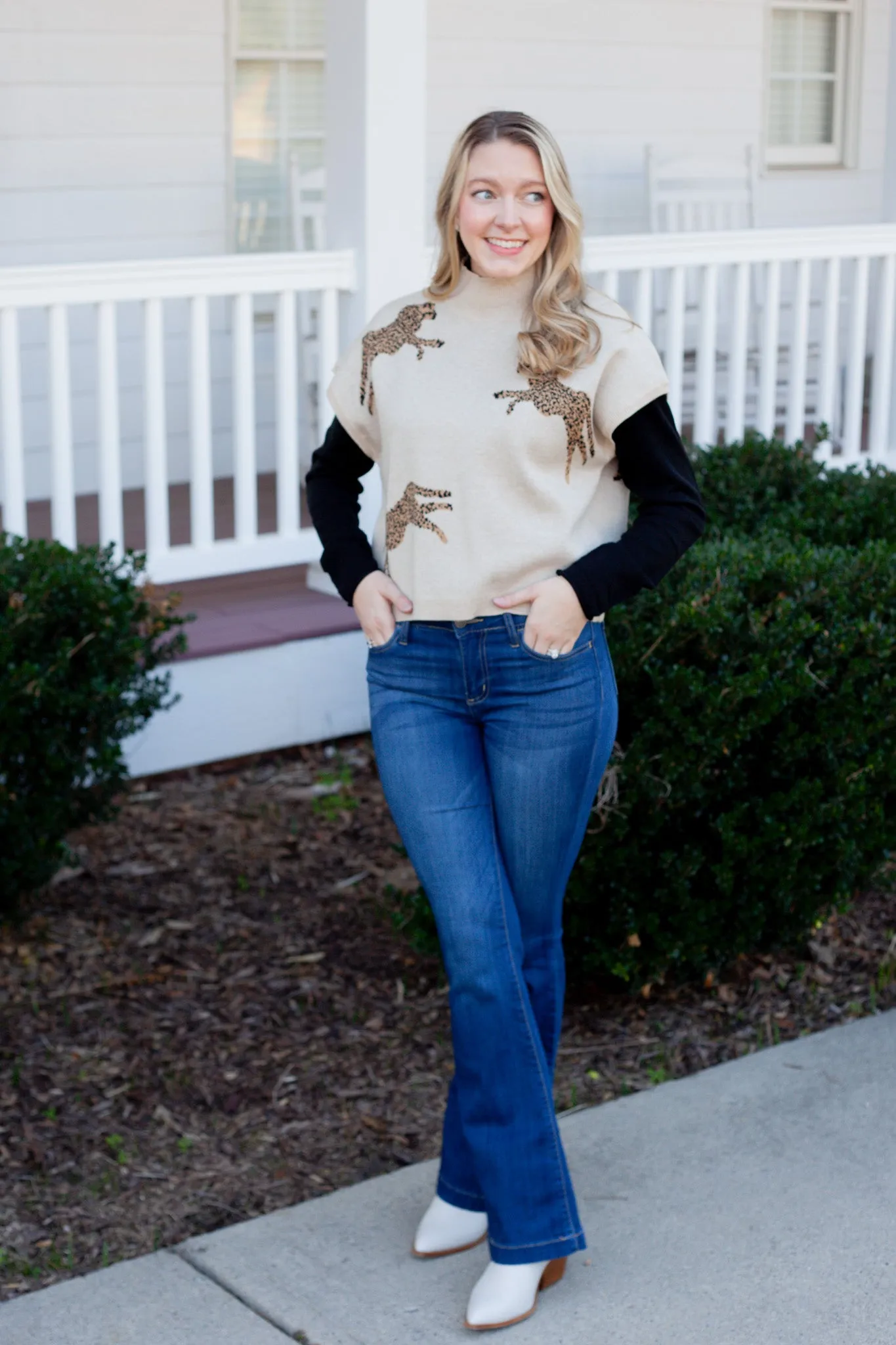Chic Cheetah Sweater Top