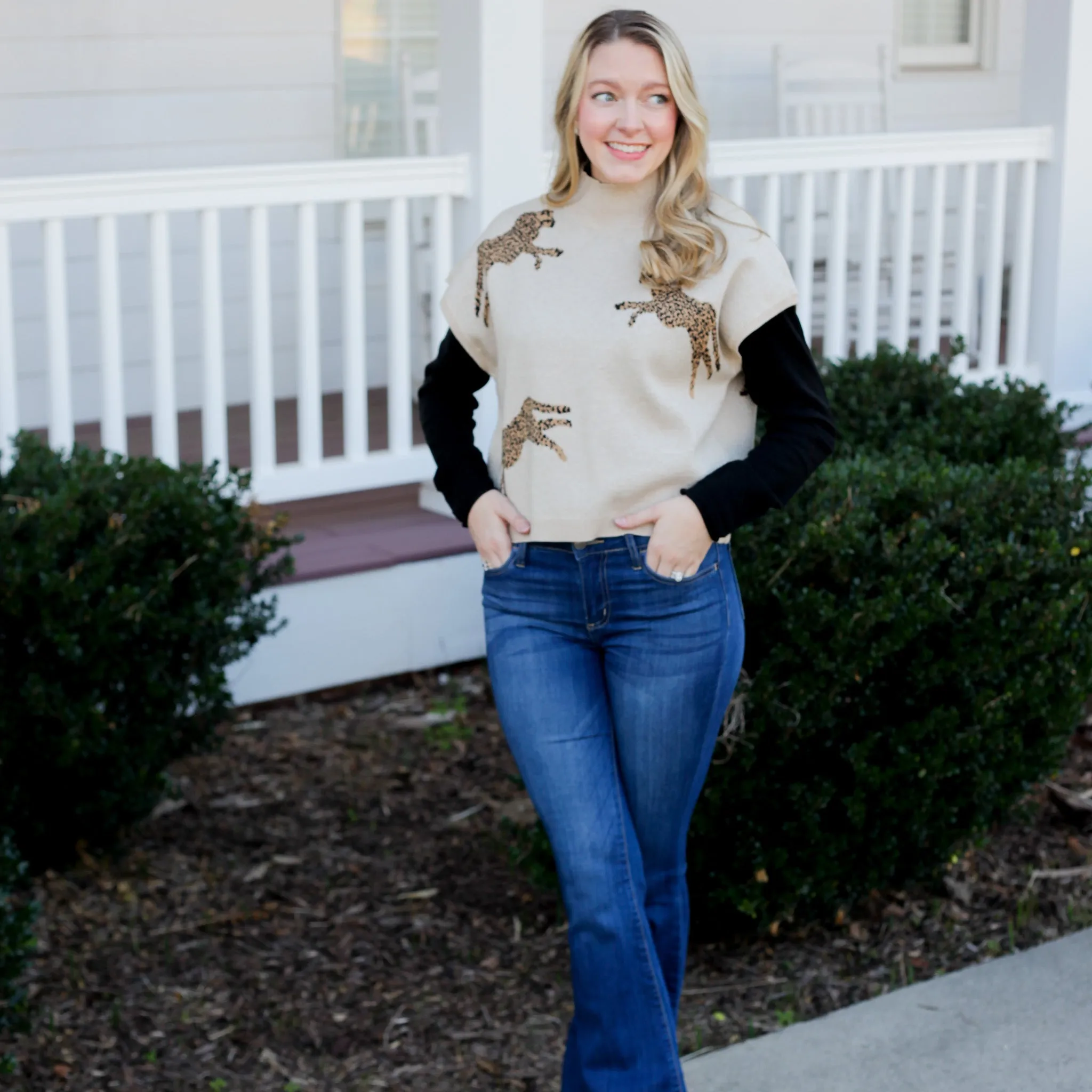Chic Cheetah Sweater Top