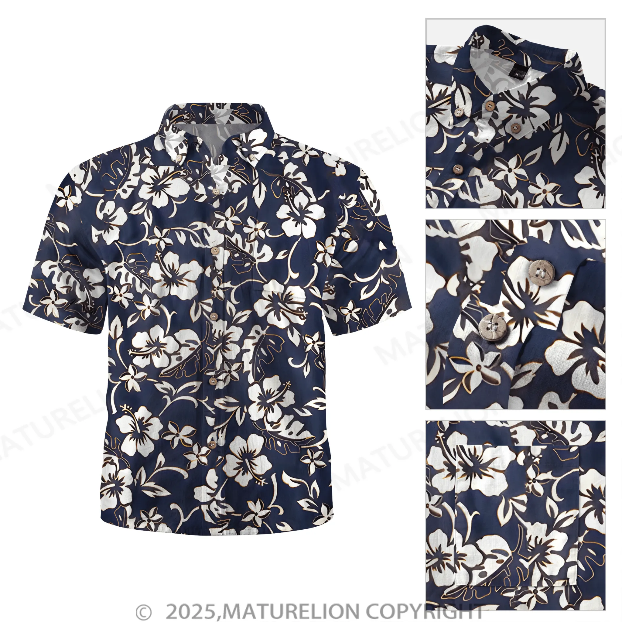 Classic Hibiscus Hawaiian Shirt