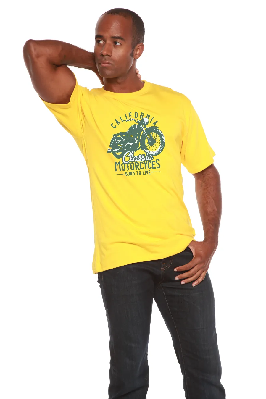 Classic Motorcycles Men's Bamboo Viscose/Organic Cotton Short Sleeve Graphic T-Shirt