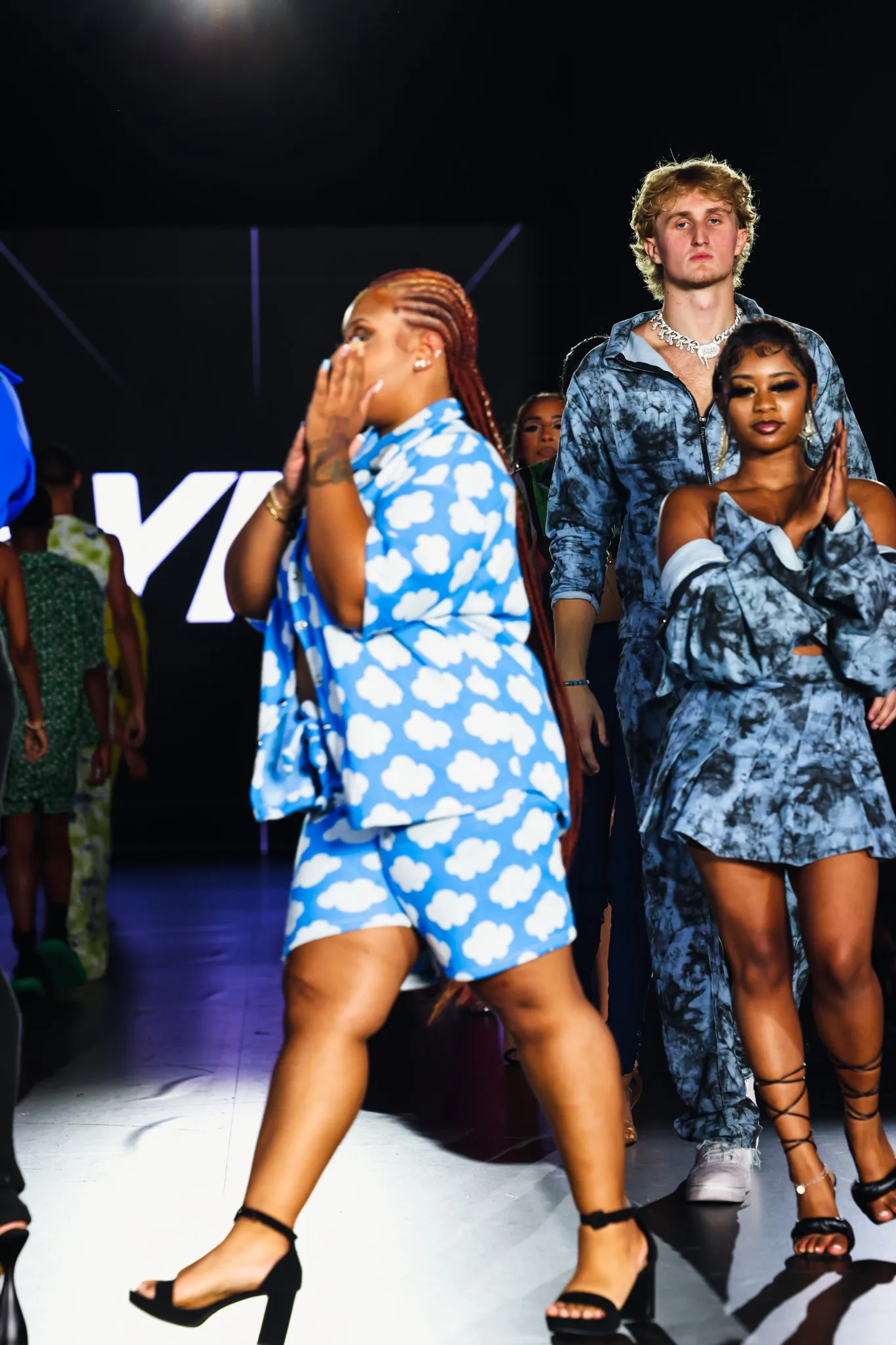 Clouds Drawstring Shorts