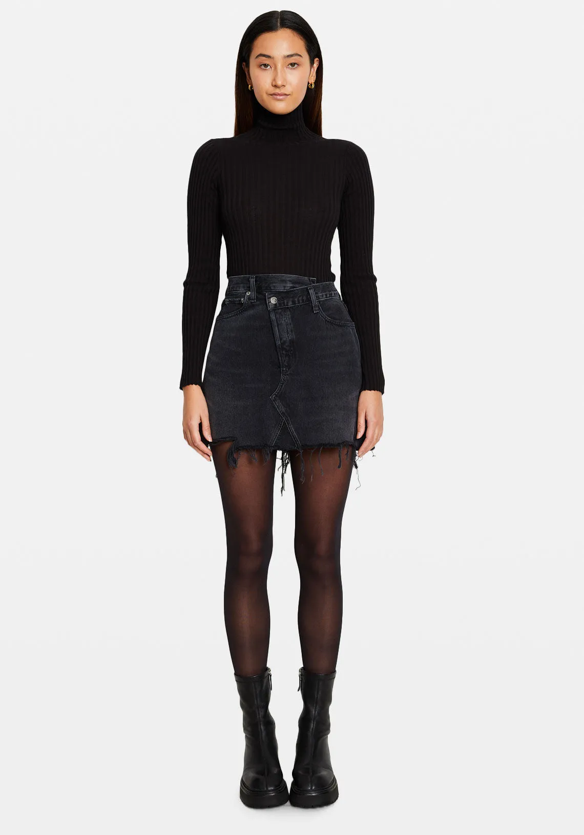CRISS CROSS SKIRT IN HITCHHIKE