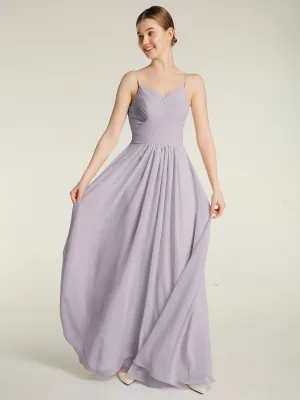 Cross Pleated Bodice Spaghetti Strap Dresses Dusk Plus Size