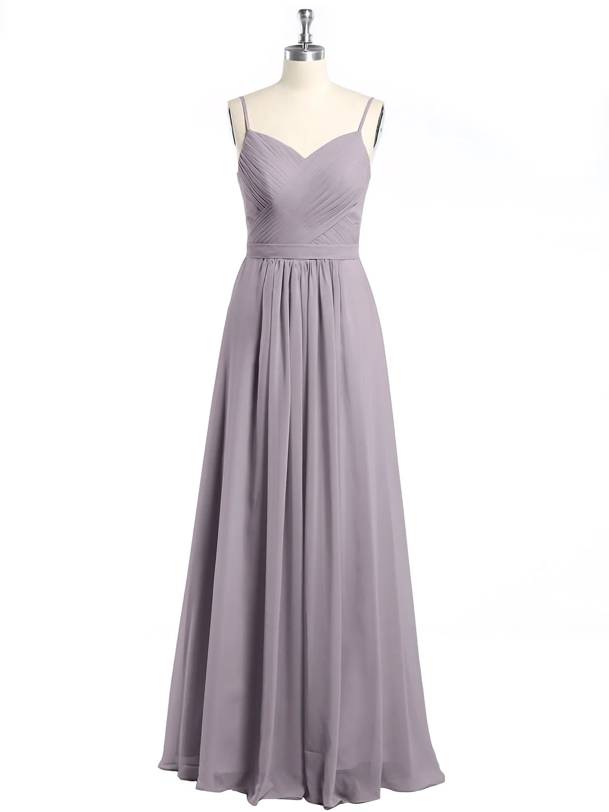 Cross Pleated Bodice Spaghetti Strap Dresses Dusk Plus Size