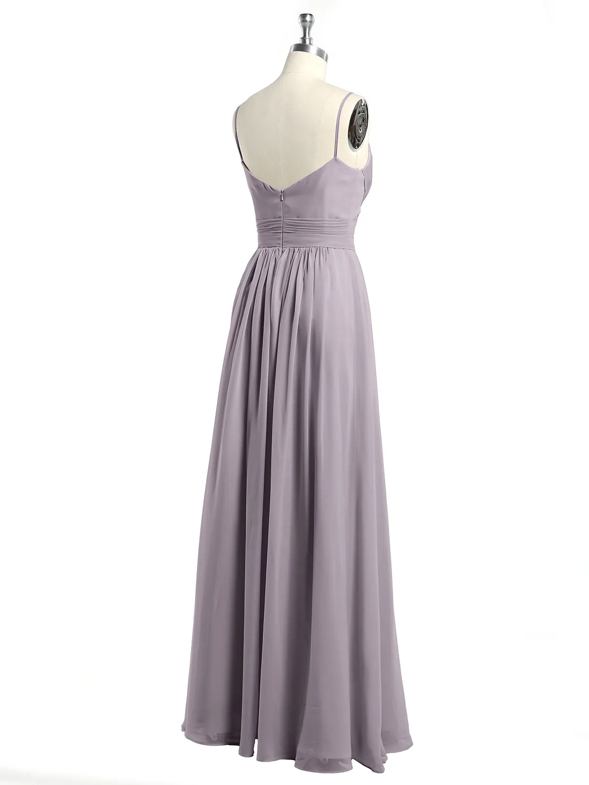 Cross Pleated Bodice Spaghetti Strap Dresses Dusk Plus Size