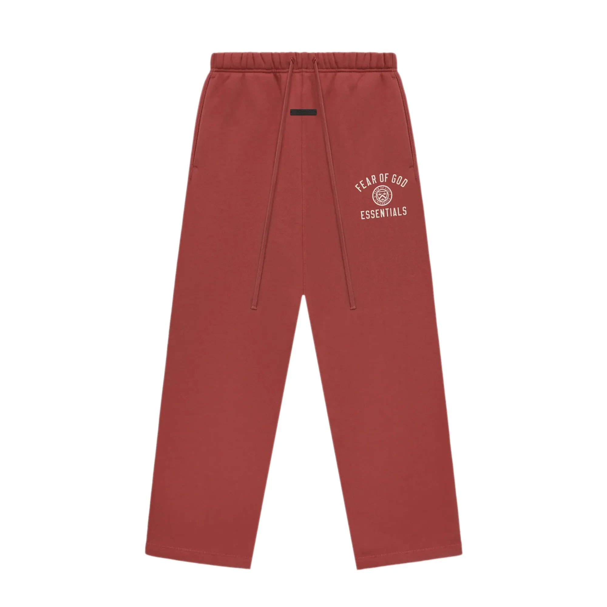 Fear of God Essentials Fleece Relaxed Sweatpants in Crimson xld