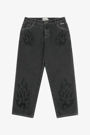 Flamepuzz Relaxed Denim Pants