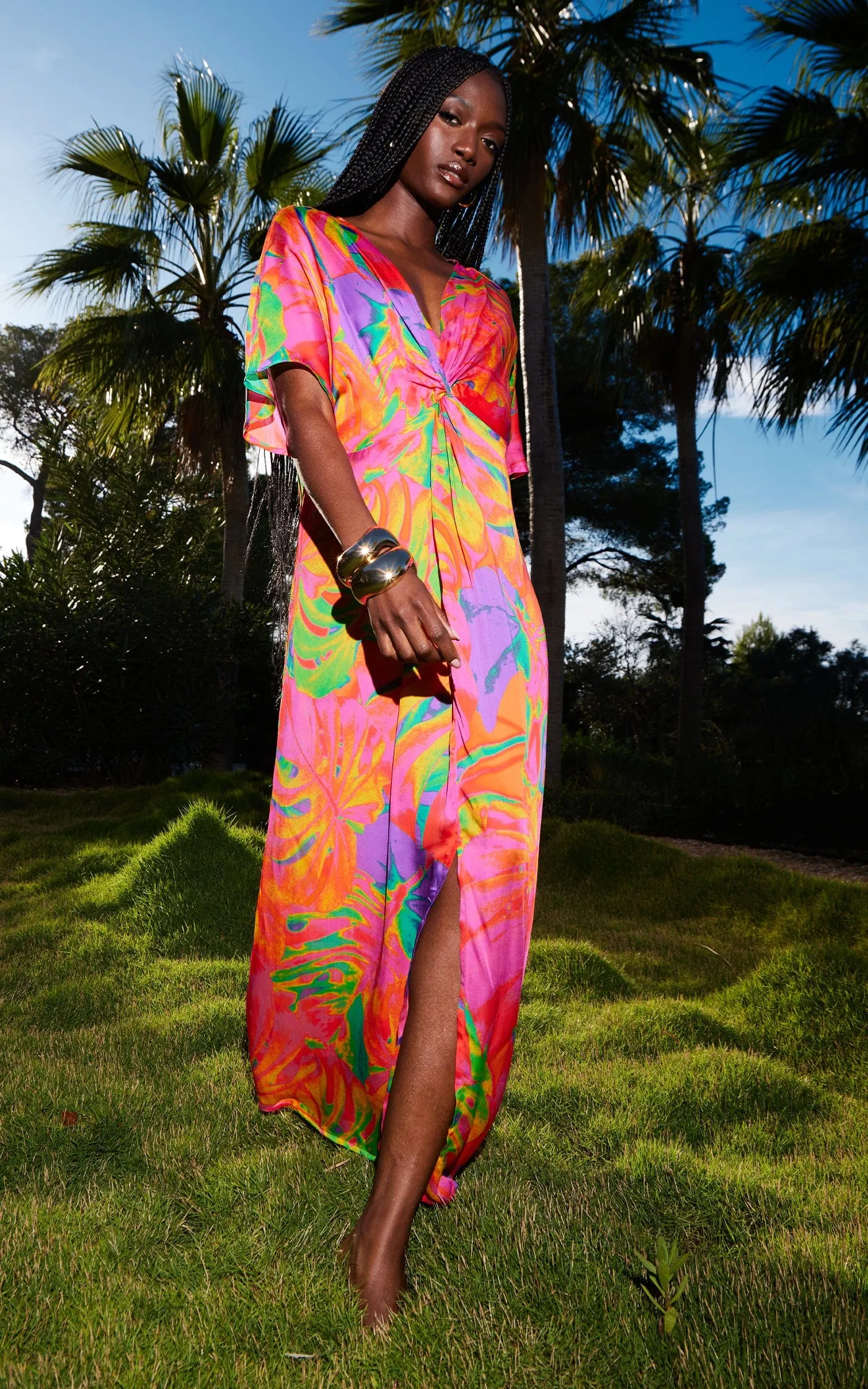 HALO Makuna Kaftan in Hot Tropic