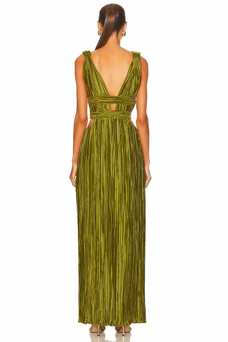 Intriguing Aura Graceful Velvet Maxi Dress