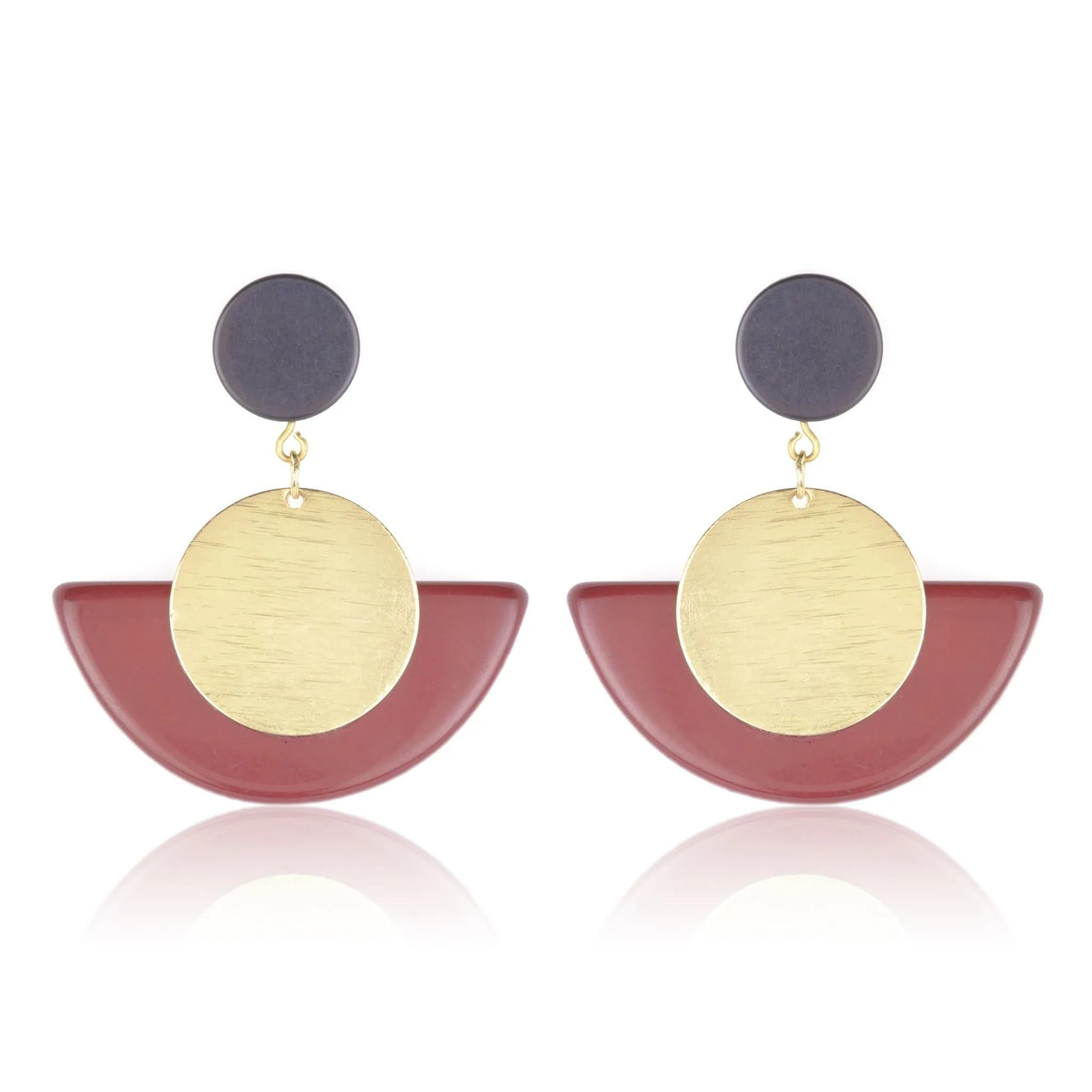 Joyce Earrings - Maroon