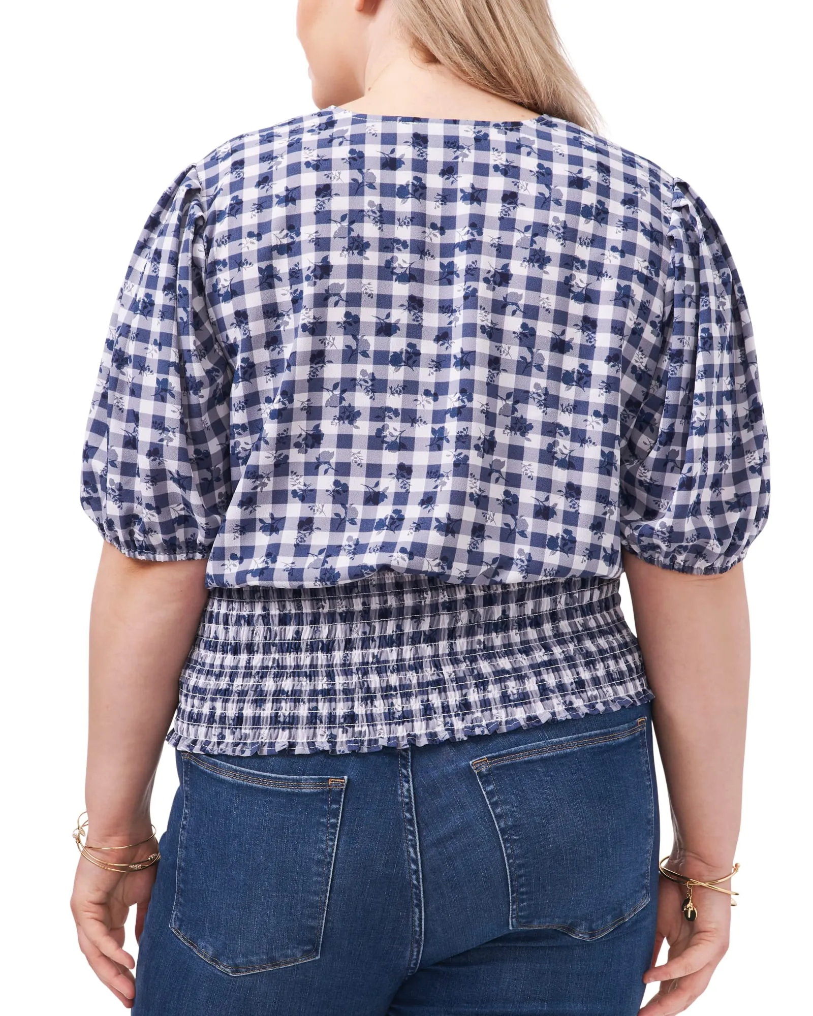 Kirsten Smocked Top | GNGHM FLRL-119