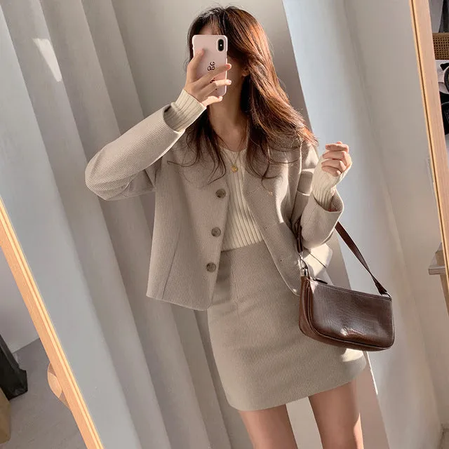 [Korean Style] Elaine Minimal Suit Set