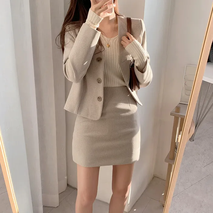 [Korean Style] Elaine Minimal Suit Set