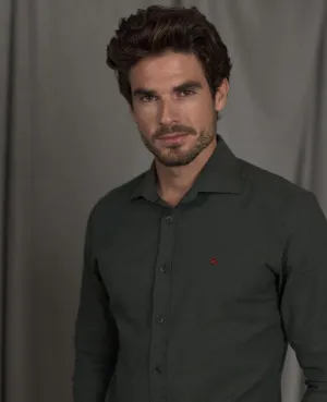 Magee - Tullagh Classic Button Down Shirt, Forest Green