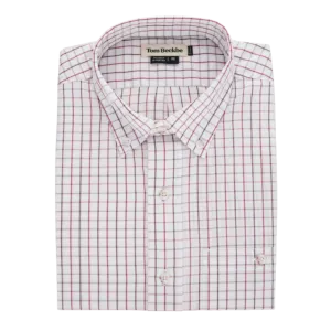 Monroe Poplin Shirt - Merlot Branco Vinho