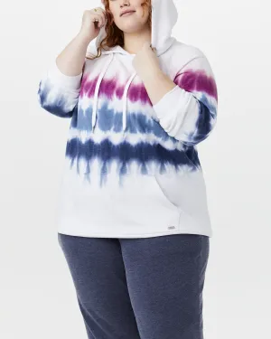Nalani Tie-Dye Hoodie | White / Navy