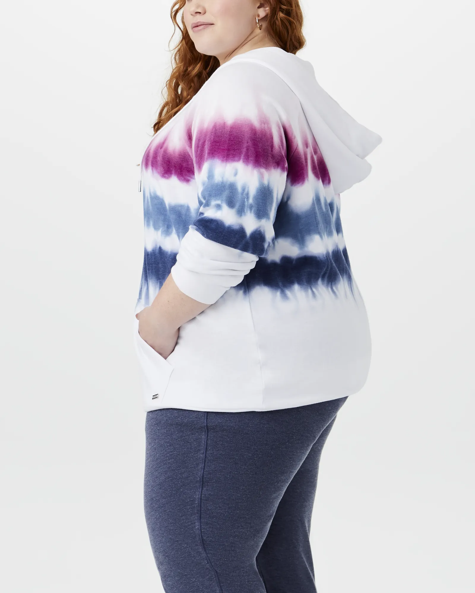 Nalani Tie-Dye Hoodie | White / Navy