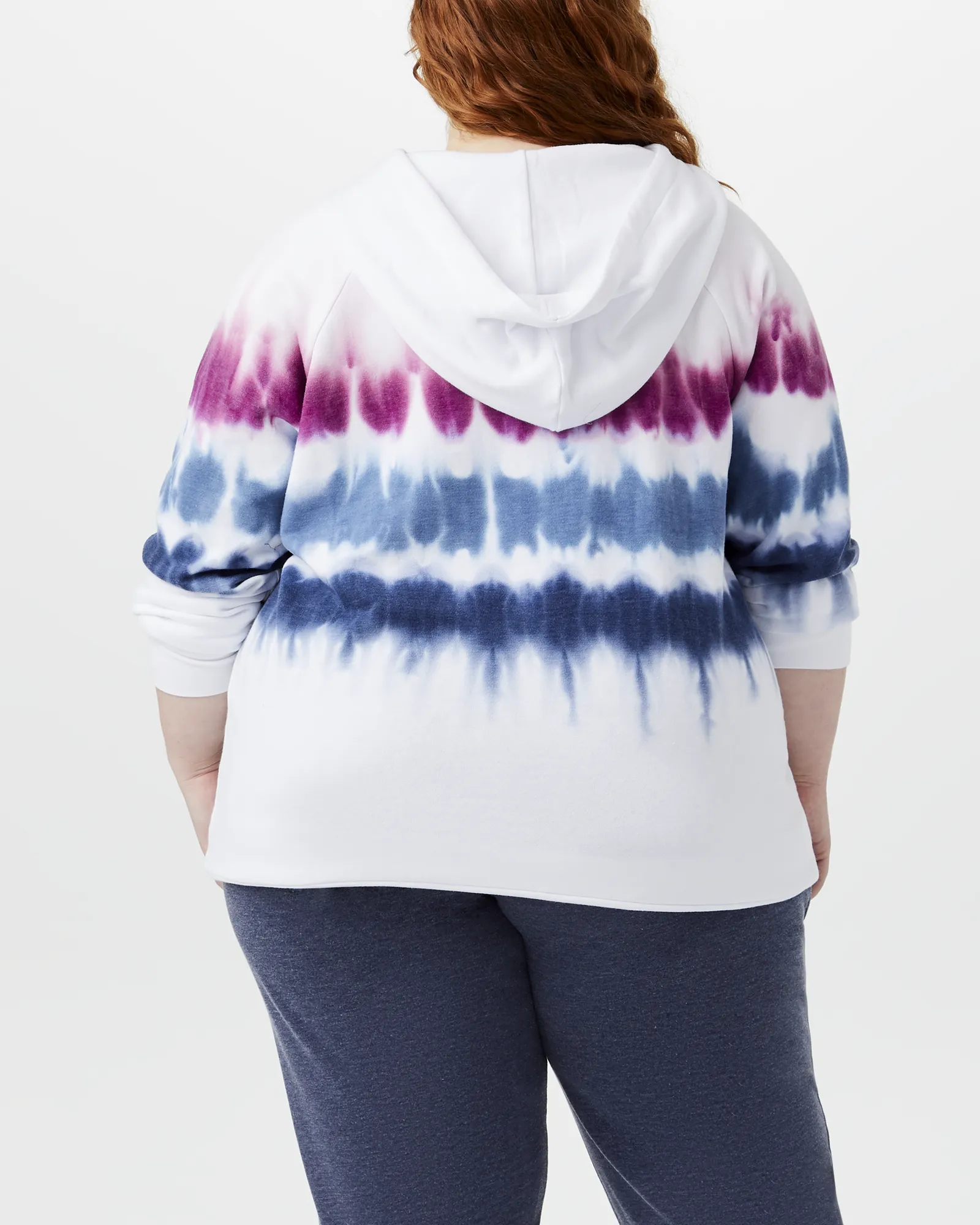 Nalani Tie-Dye Hoodie | White / Navy