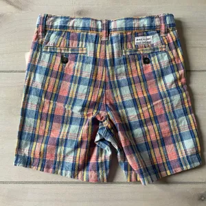 NWT Janie & Jack Plaid Interior Button Tab Adjustable Waist Shorts