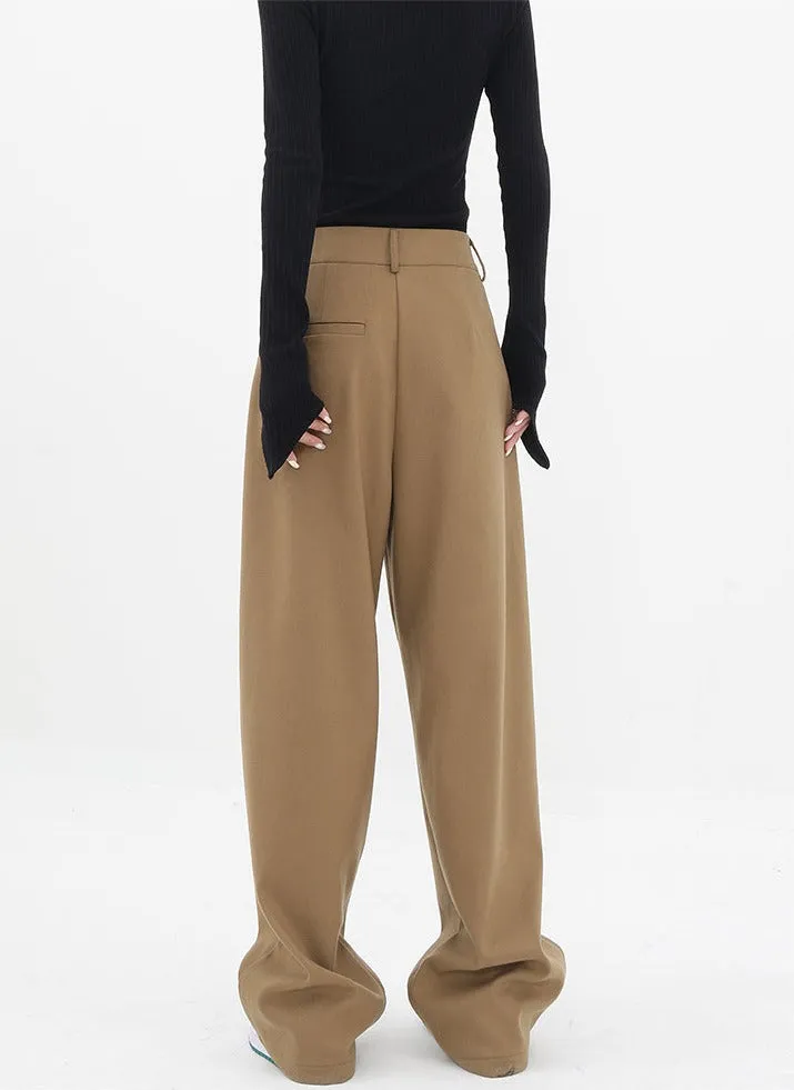 Pleated Straight Fit Pants