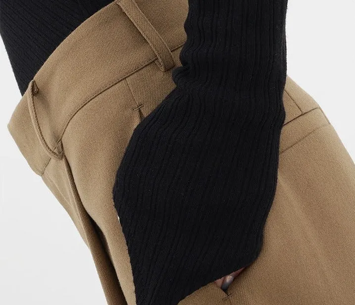Pleated Straight Fit Pants