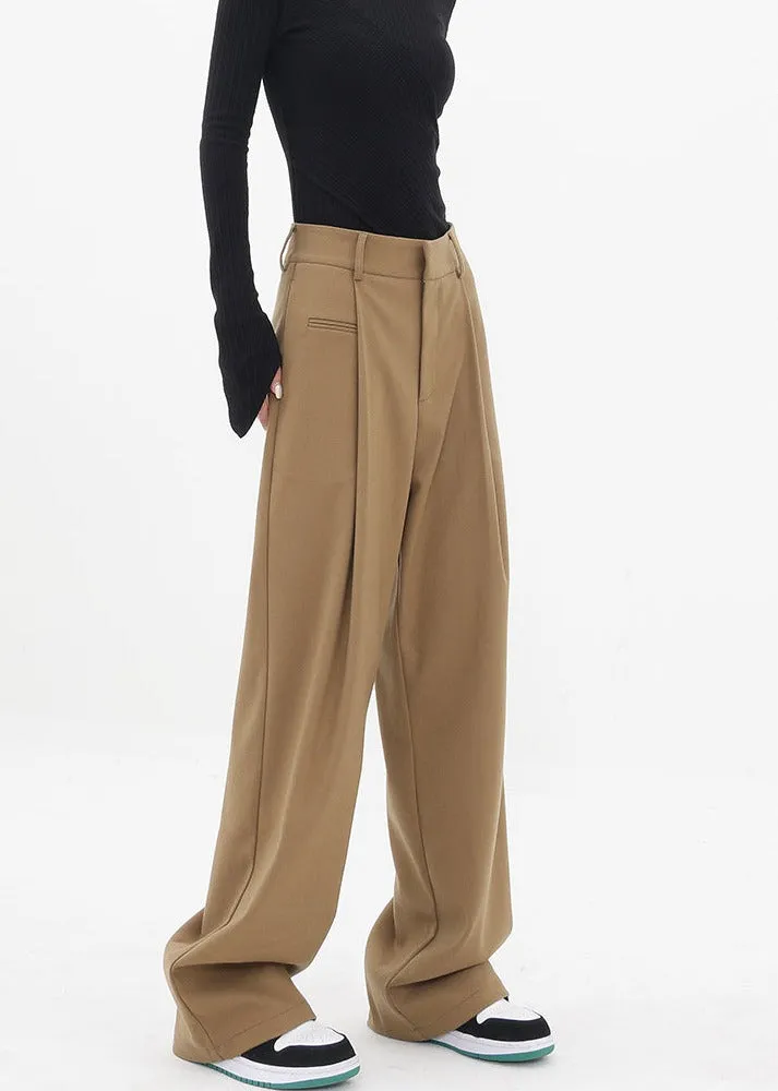 Pleated Straight Fit Pants