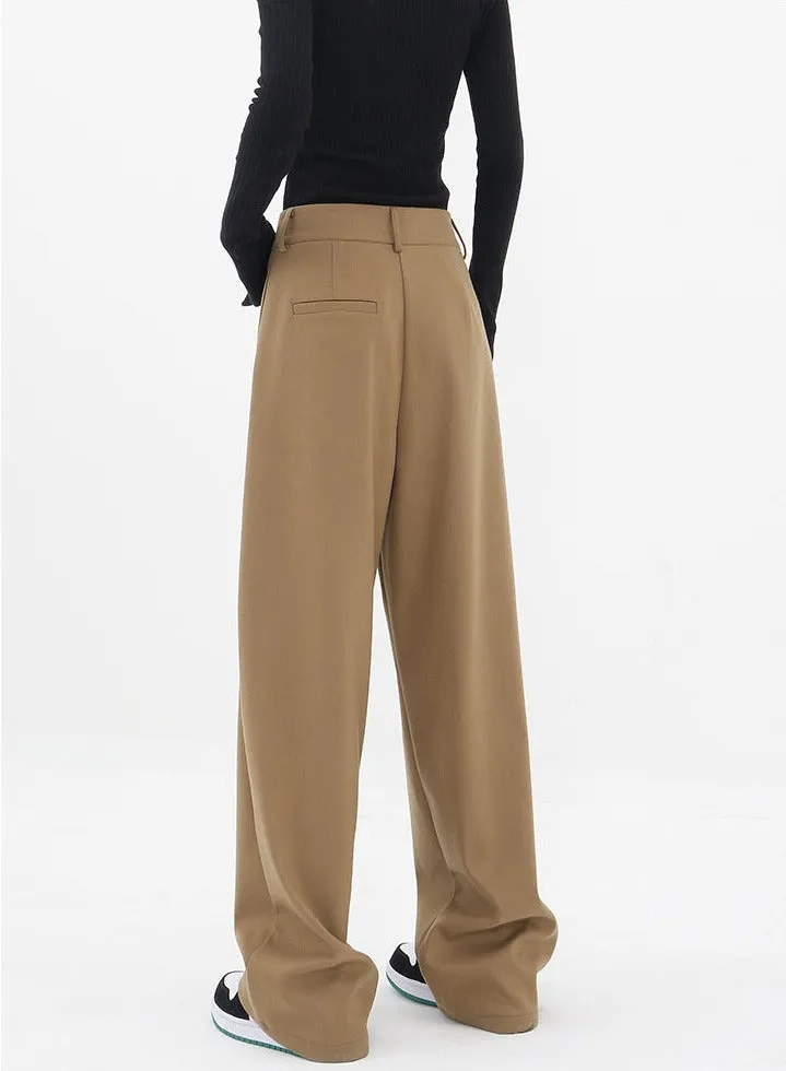 Pleated Straight Fit Pants