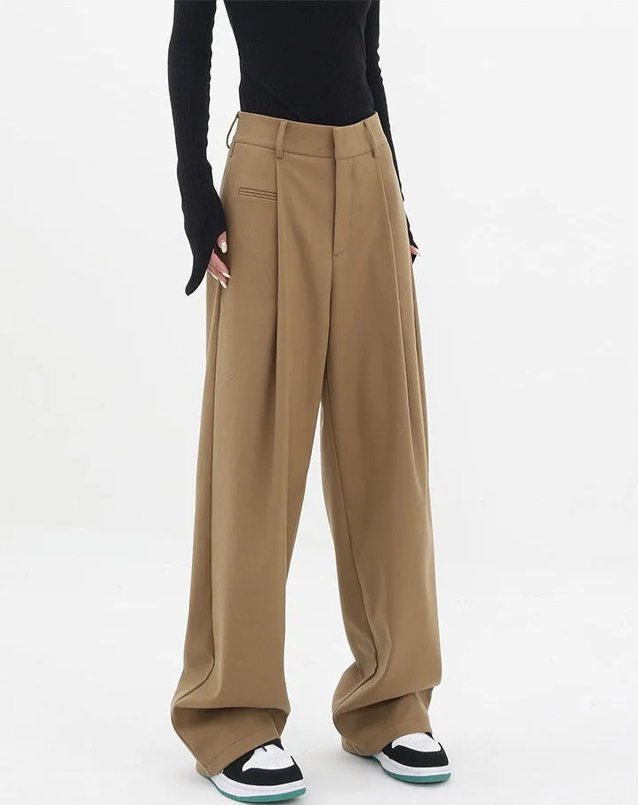 Pleated Straight Fit Pants