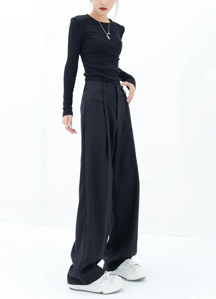 Pleated Straight Fit Pants