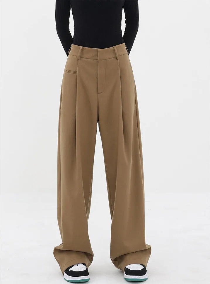 Pleated Straight Fit Pants