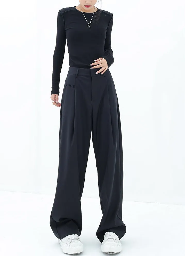 Pleated Straight Fit Pants