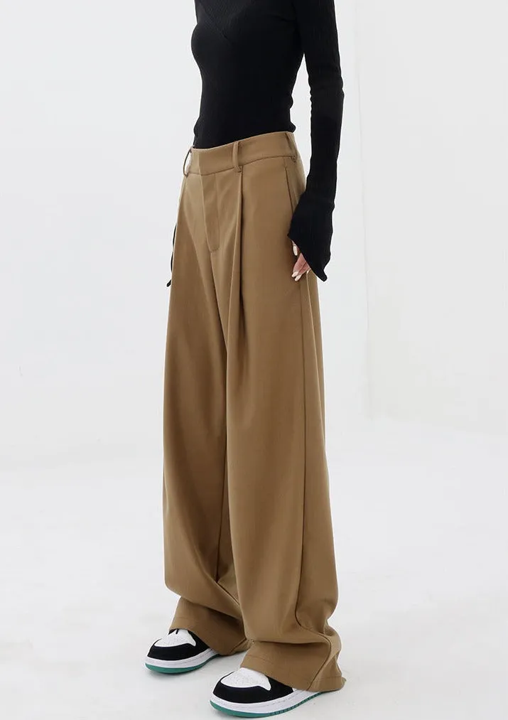 Pleated Straight Fit Pants