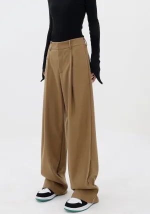 Pleated Straight Fit Pants