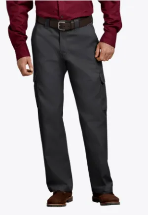 Relaxed Straight Leg Cargo Work Pant - Black