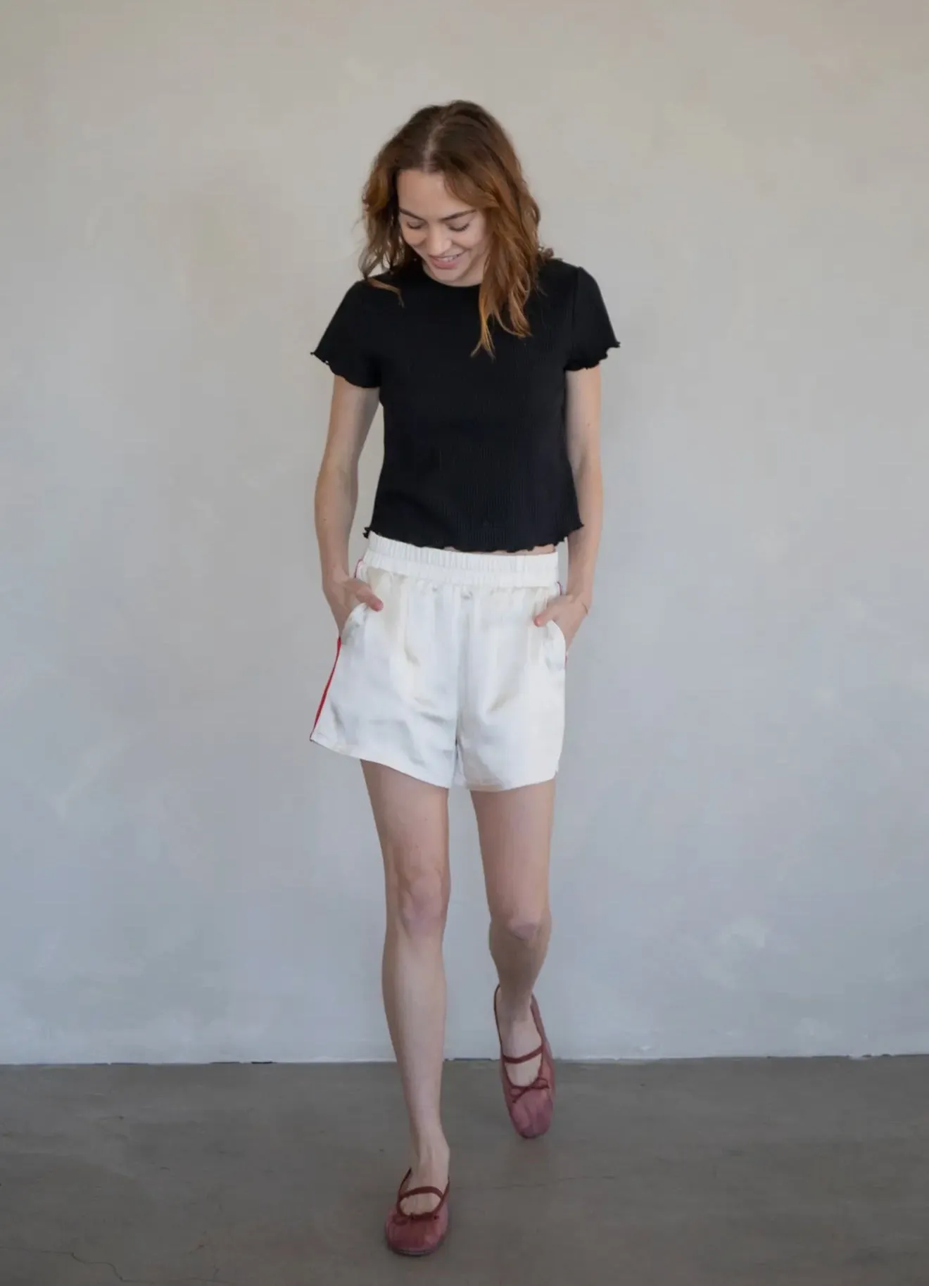 Stella Satin Stripe Track Shorts